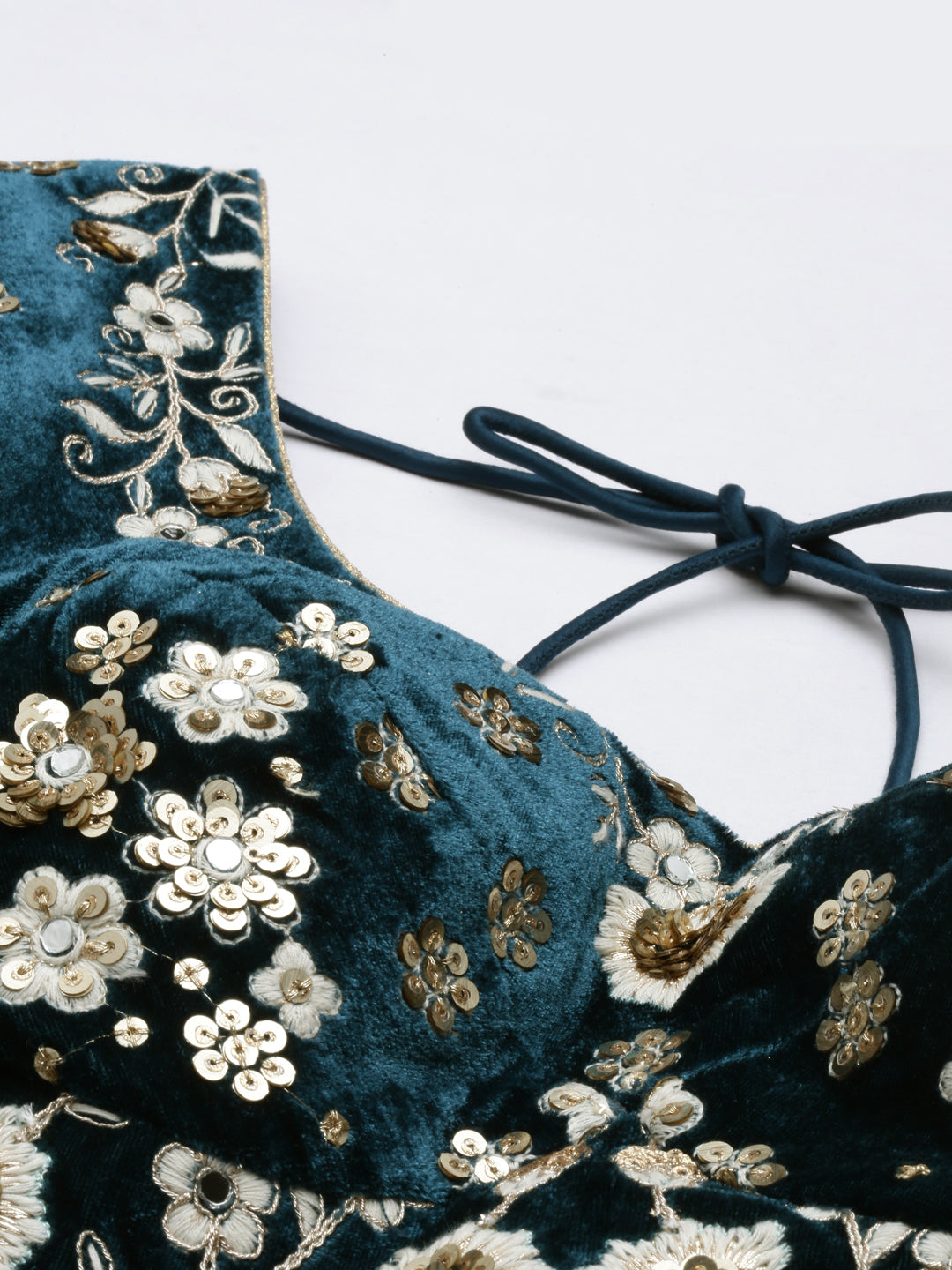 Women's Sky - Net Floral Work Fully Stitched Lehenga - Royal Dwells