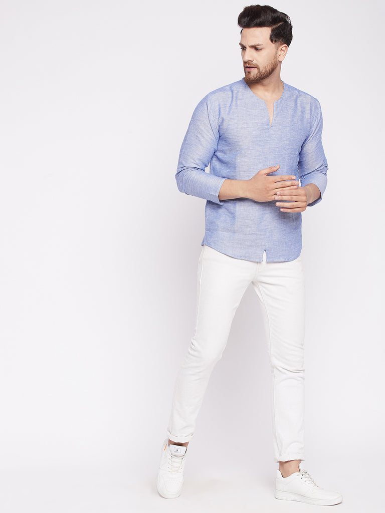 Men's Kurta with Slit Necklin
