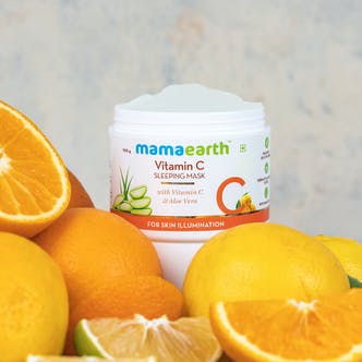 Vitamin C Sleeping Mask with Aloe Vera for Skin Illumination - 100 g - Mama Earth