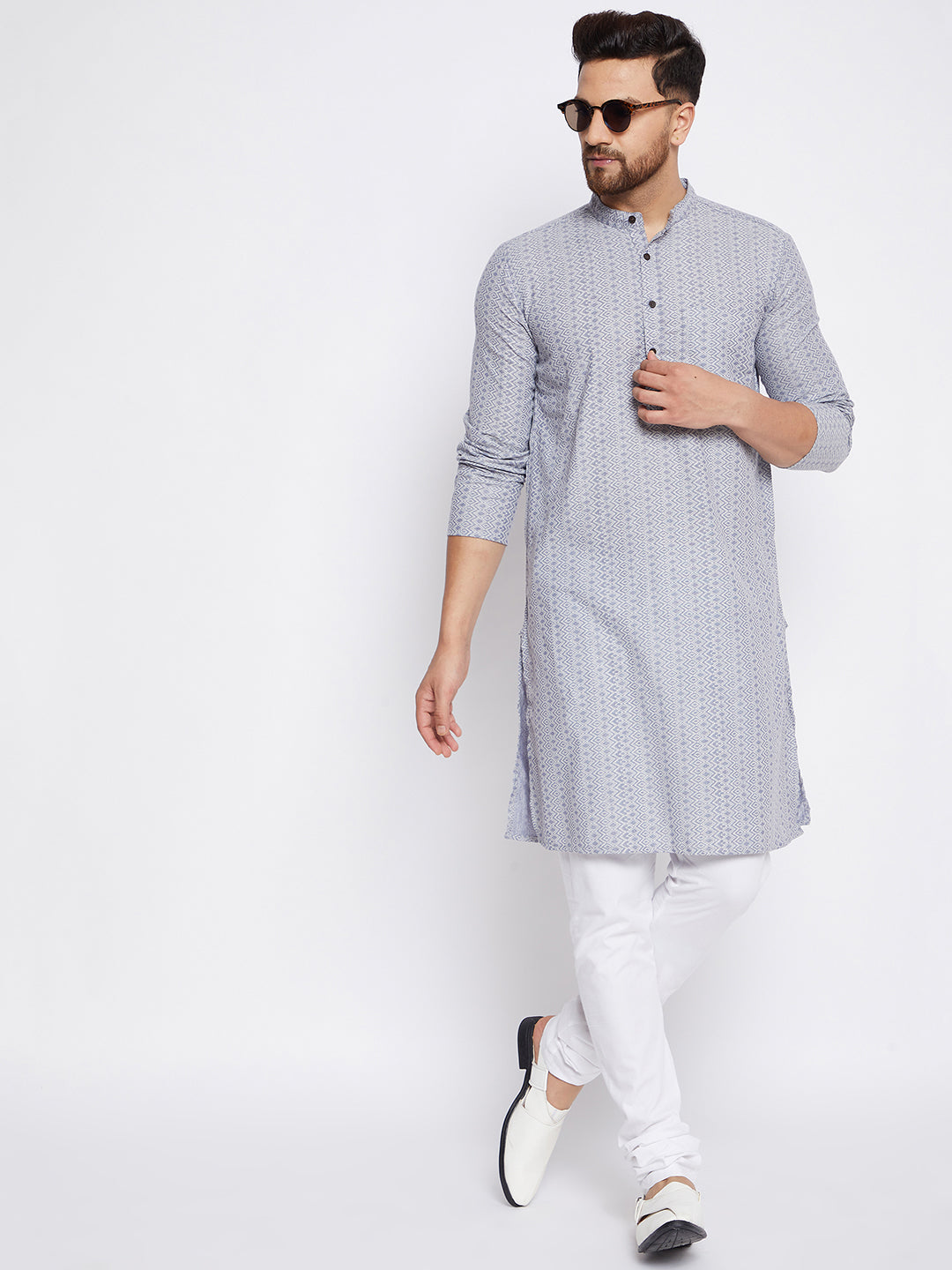 Men's Pure Cotton Woven Design Kurta - Even Apparels