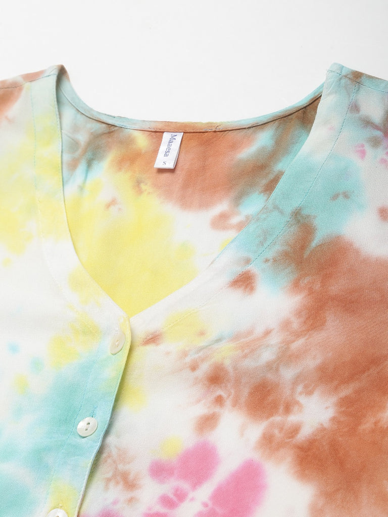 Women's Colorful Placket Dress