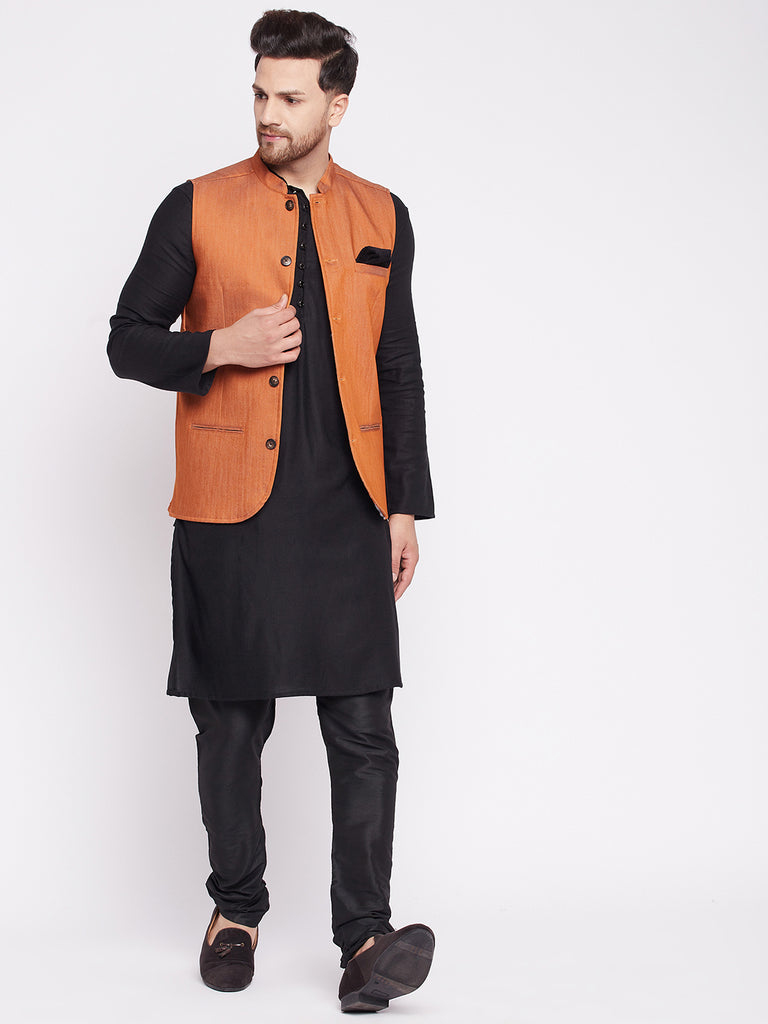 Men's Nehru Jacket with welt pocket