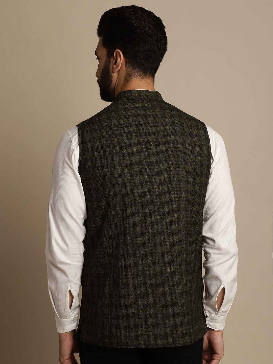 Men's Mandarin Collar Waistcoat - Even Apparels