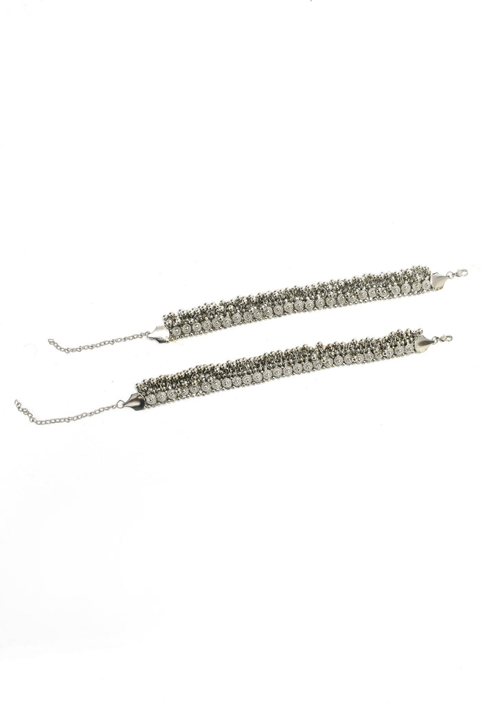 Johar Kamal Traditional Silver color Anklet Pay