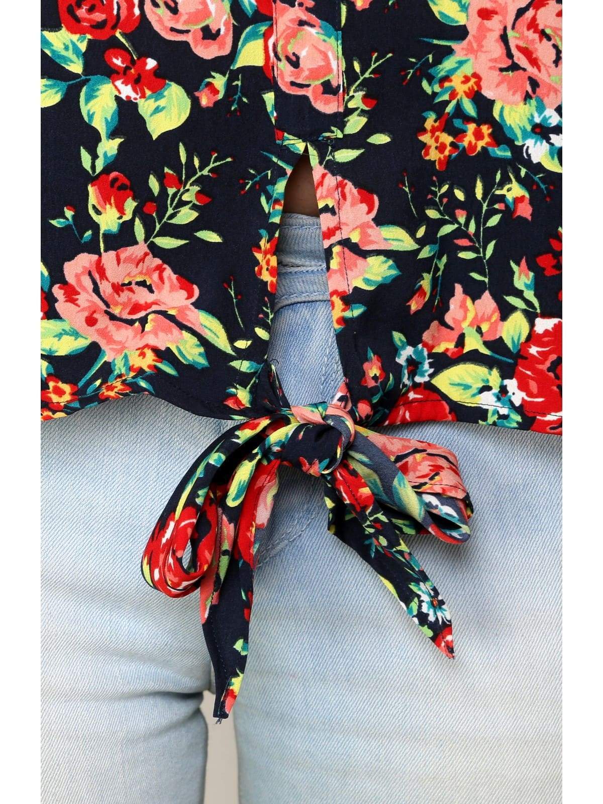 Women's Floral Knot Top - Pannkh