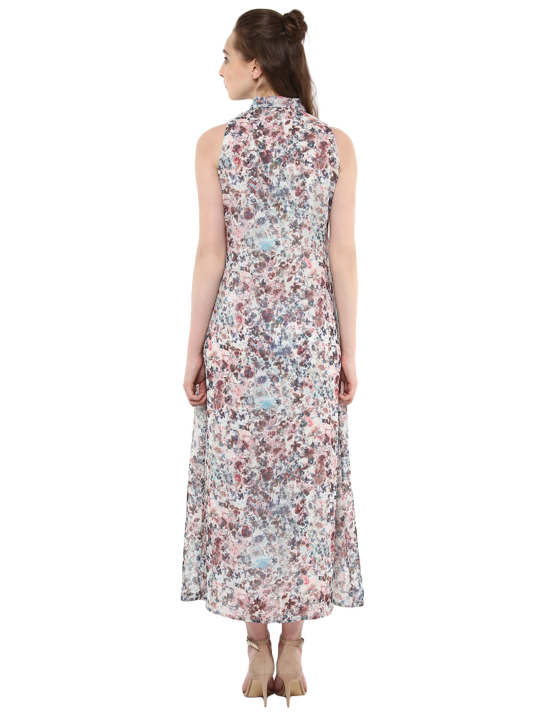 Women's Printed Floral Maxi Dress - StyleStone