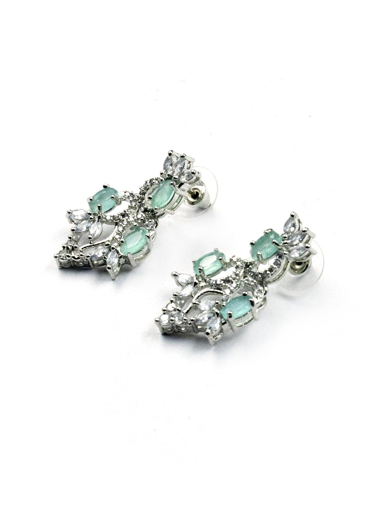 Women's Graceful American Diamond Necklace Set with Earrings