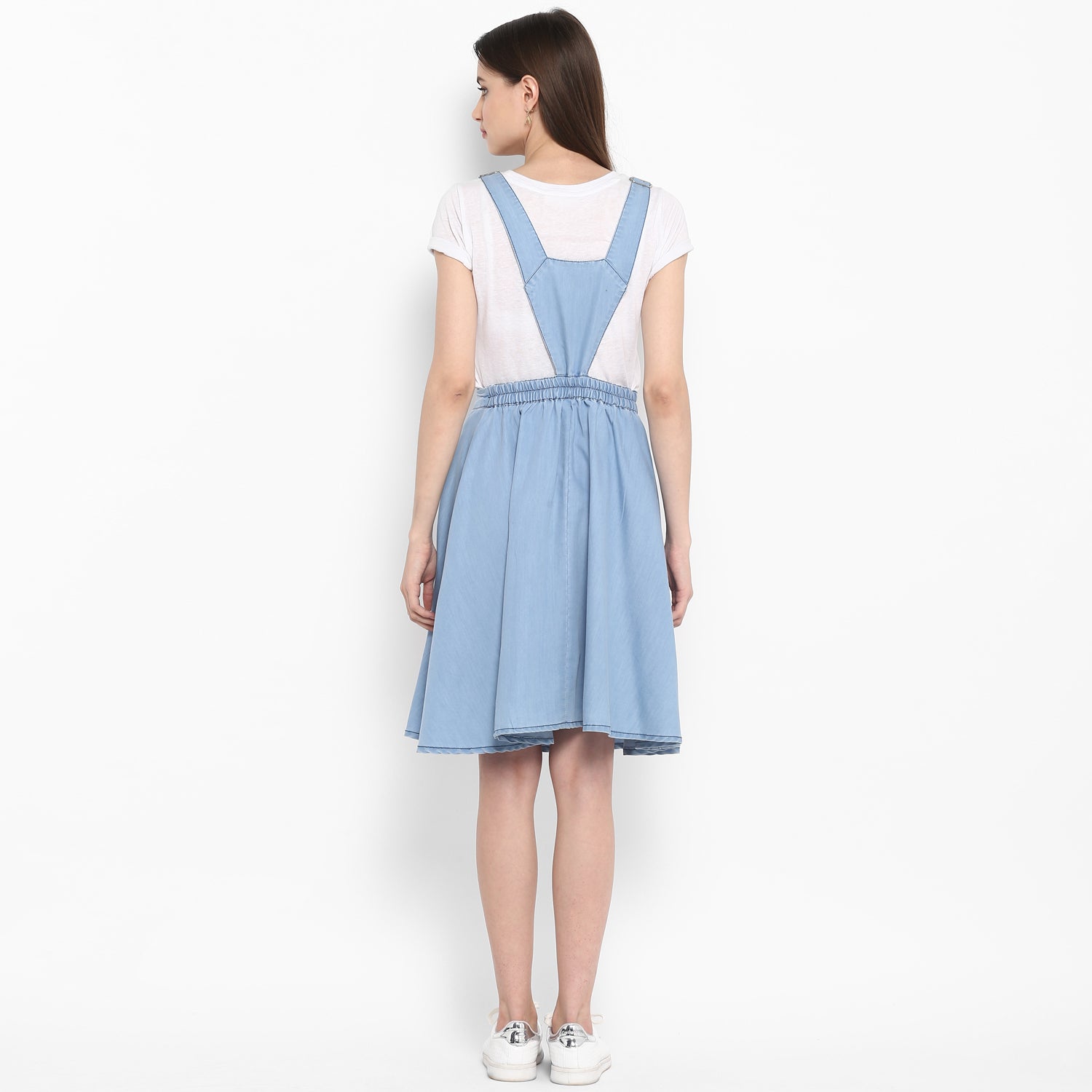 Women's Denim Dungaree Skirt Dress (without inner) - StyleStone