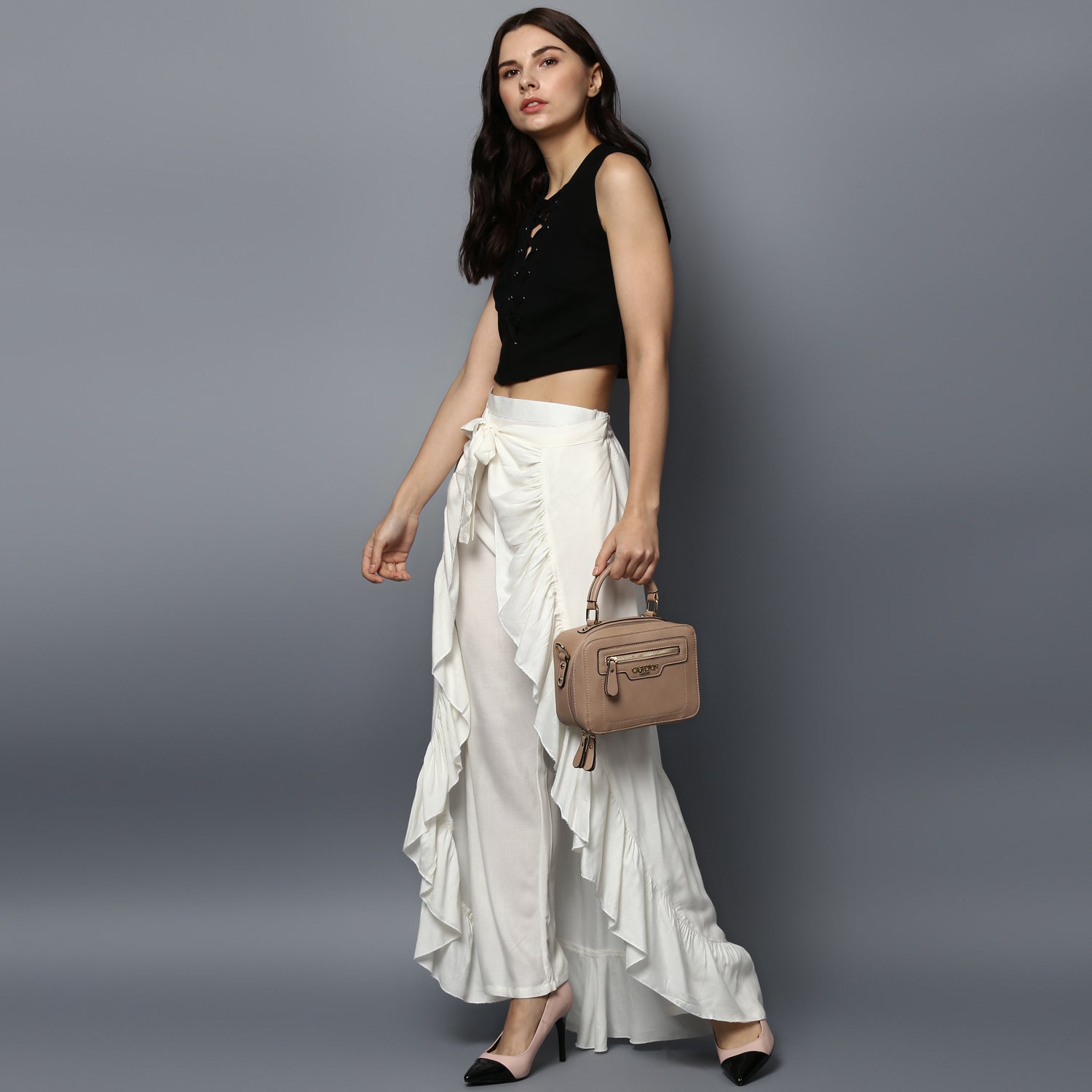 Women's Rayon White Skirt Pants - StyleStone