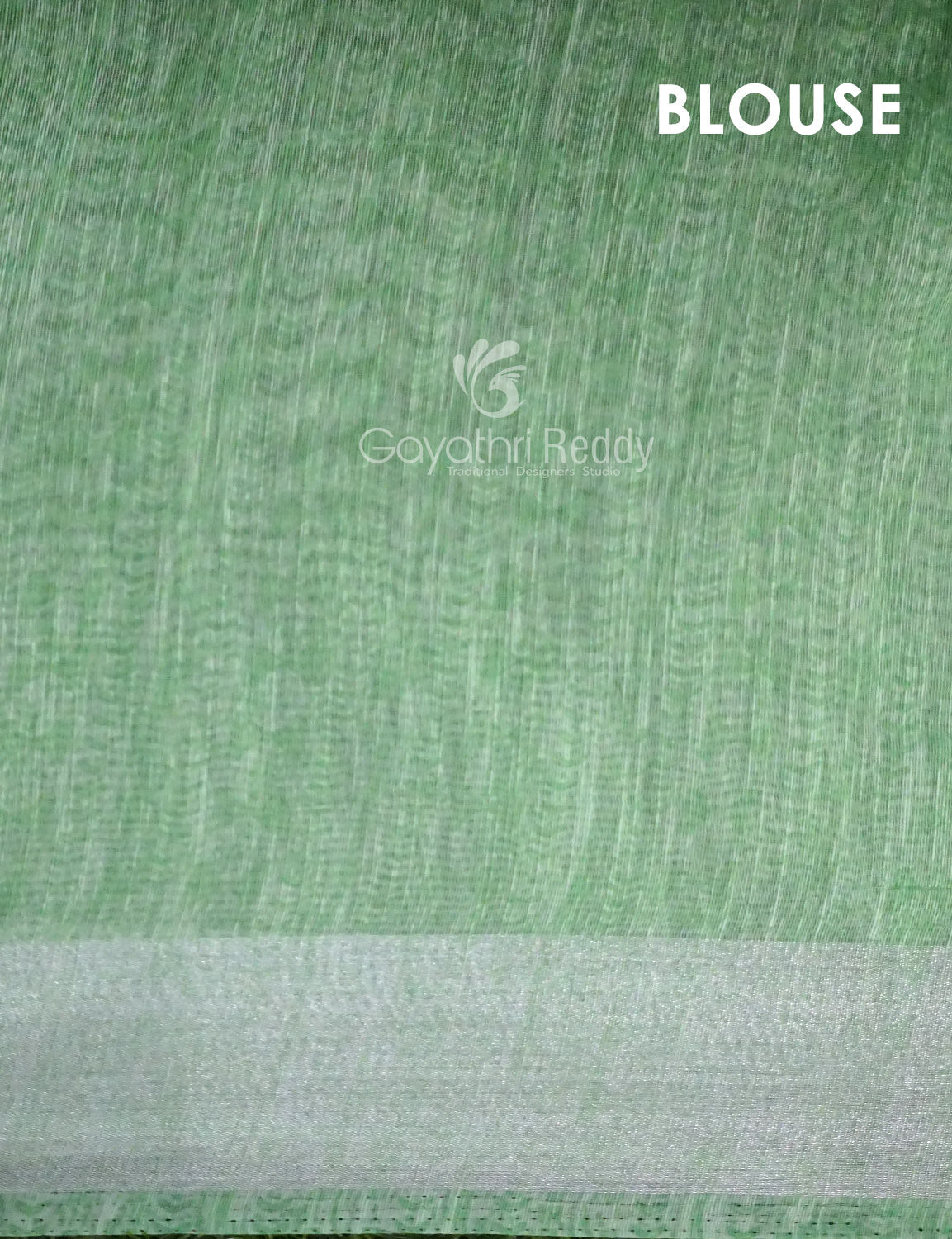 Women's Mint Green Semi Chanderi Saree - Gayathri Sarees