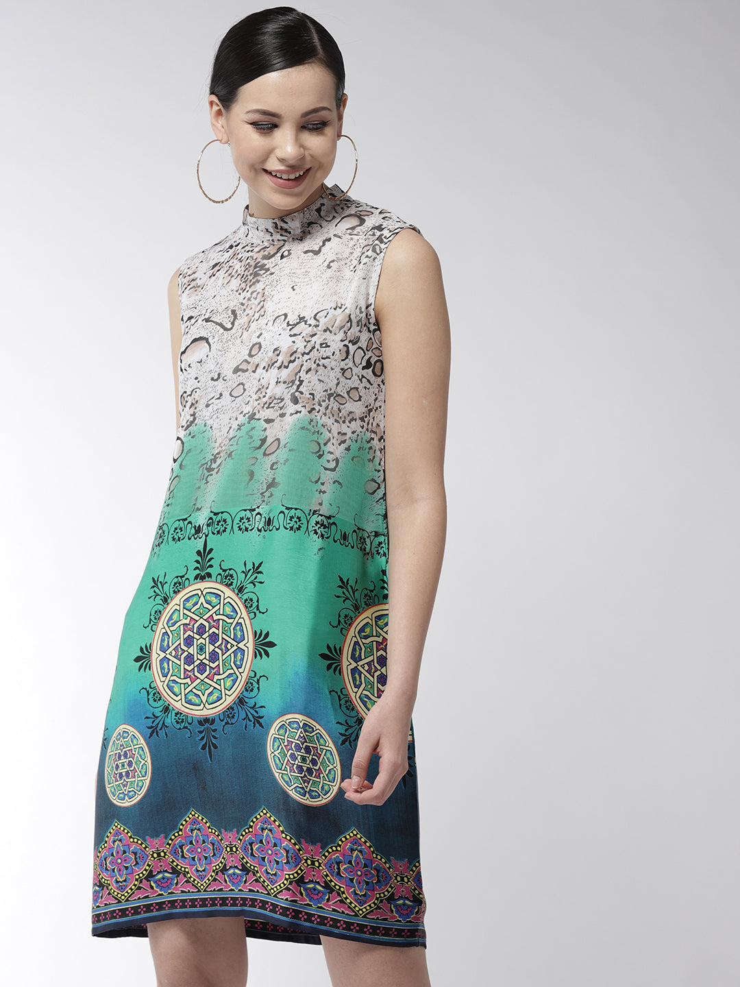 Women's Polyester Satin Mix Fabric Animal Print dress - StyleStone – Trendia