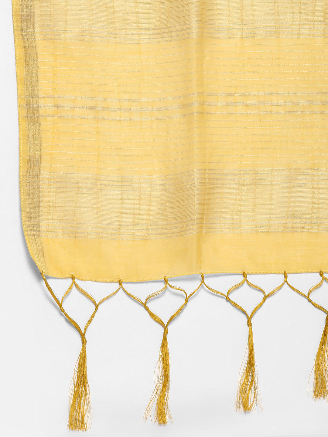 Women's Yellow Color Chanderi Silk Embroidered Straight Kurta Palazzo With Dupatta - VAABA