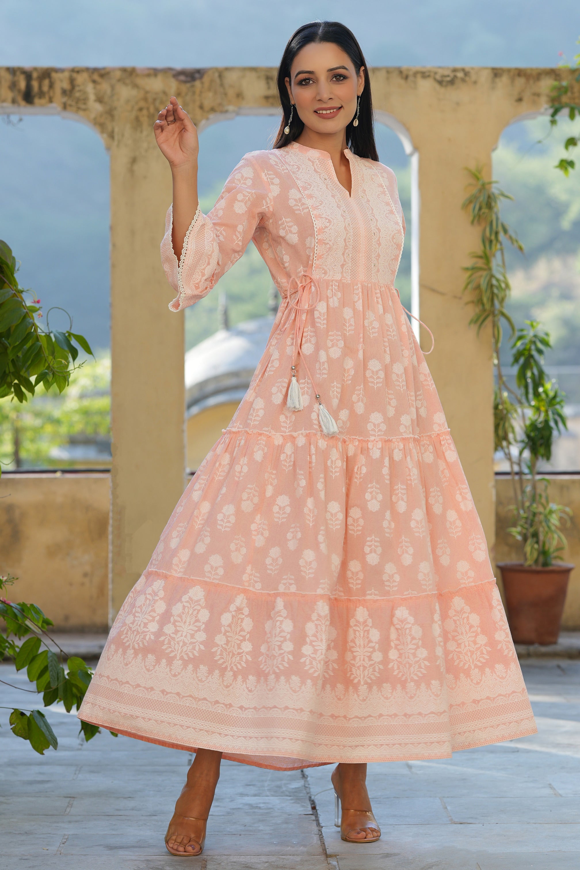 peach colored dresses for womens Sleeveless Satin Bubble Hem Mini Dress Pretty in peach Handmade Peach V-Neck flower prom