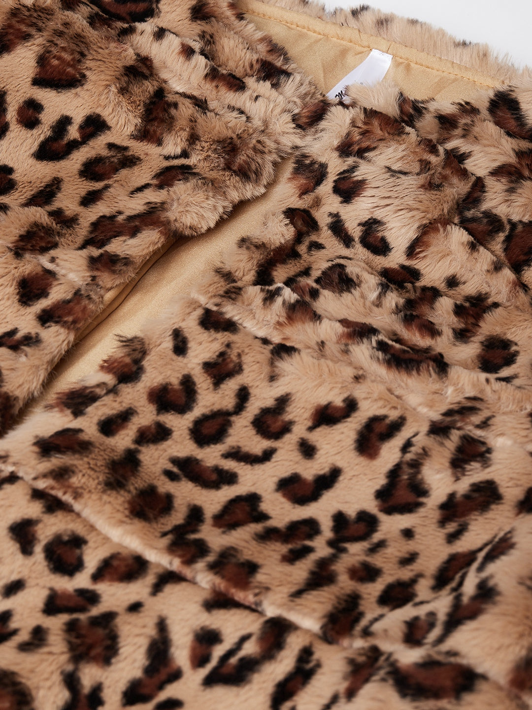 Women's Animal Print Faux Fur Open Jacket - StyleStone