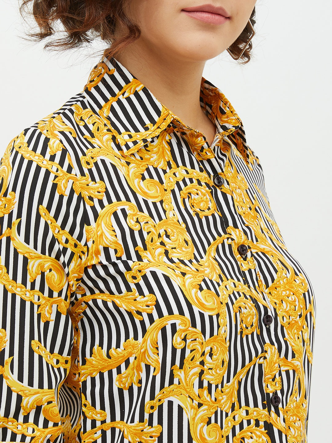 Women's Stripe Printed Shirt - StyleStone