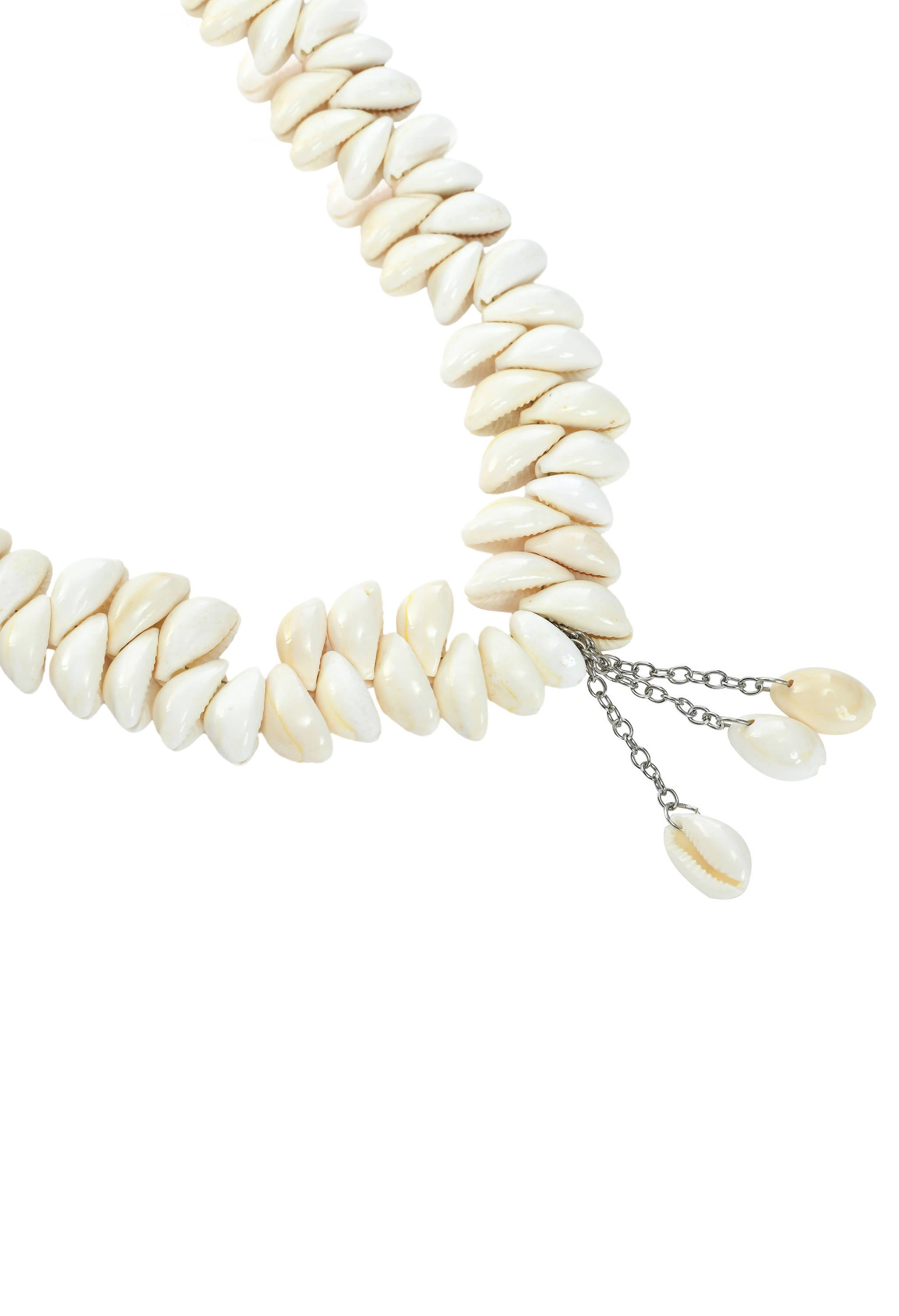 Trendia Traditional Cream Colour Seap design Necklace with Chain Jkms_080
