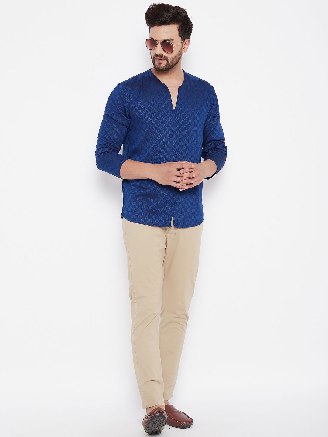 Men's Woven Design Straight  Kurta - Even Apparels