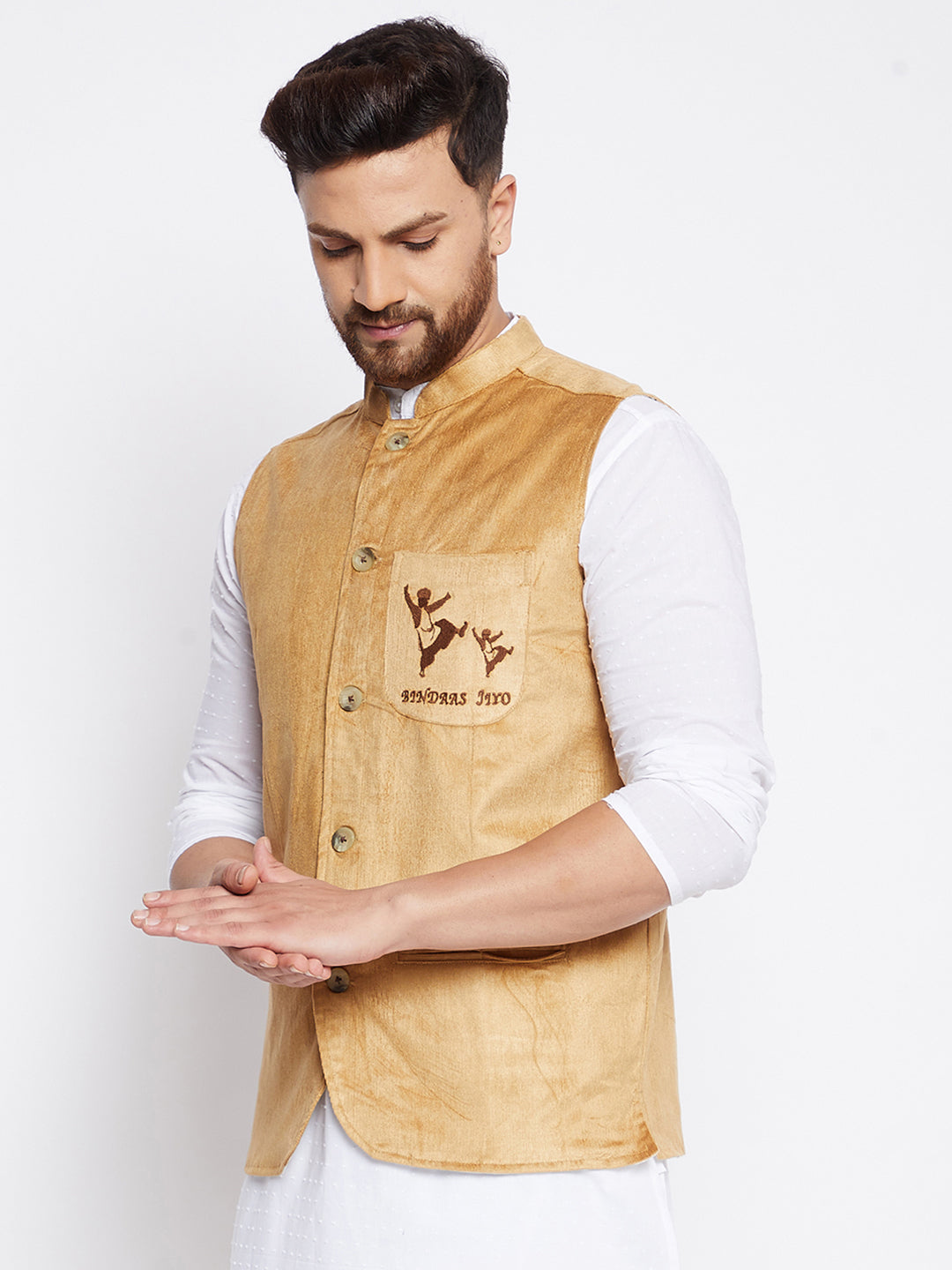 Men's Bindaas Jiyo Woven Design Jacket - Even Apparels
