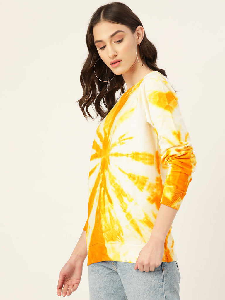 Women's Yellow Cracker tie Dye Sweatshirt