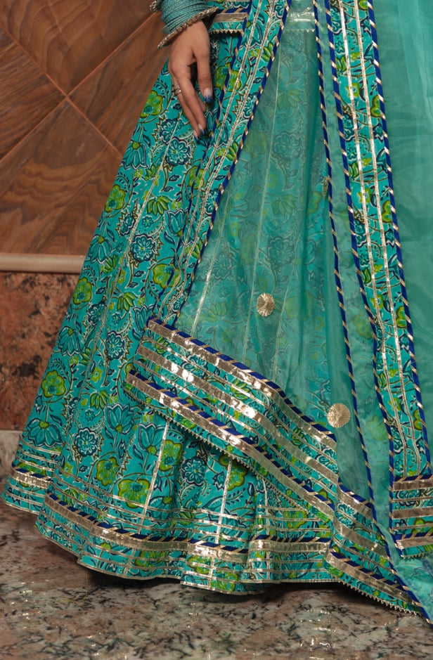 Women's Kalakriti Cotton Hand Block Skirt Set - Pomcha Jaipur