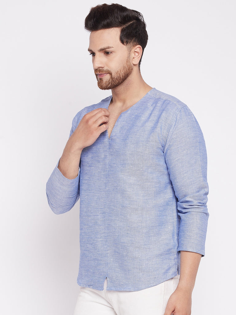 Men's Kurta with Slit Necklin