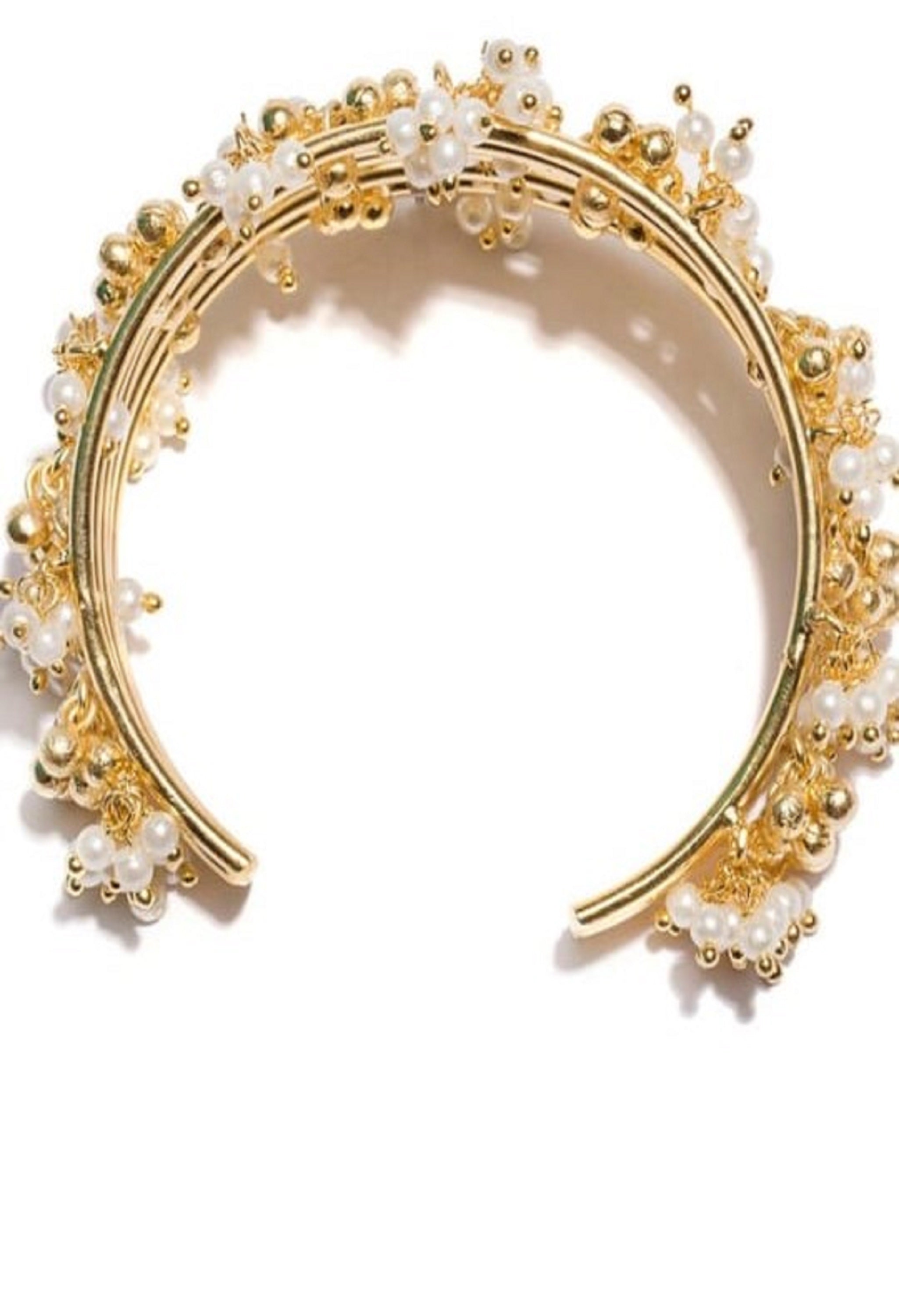 Women's Matt Golden Oxidised Ghungroo Bracelet - Kamal Johar