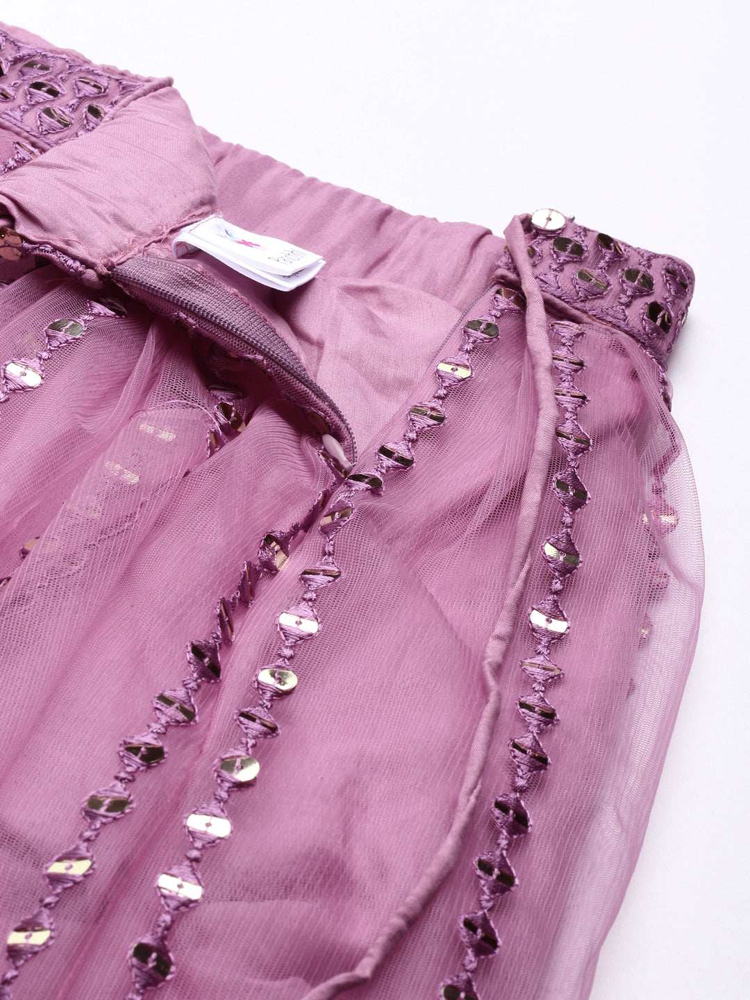 Women's Lavender  Sequinse Work Fully-Stitched Lehenga & Stitched Blouse, Dupatta - Royal Dwells