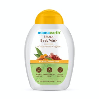 Ubtan Body Wash With Turmeric and Saffron for Glowing Skin – 300 ml - Mama Earth
