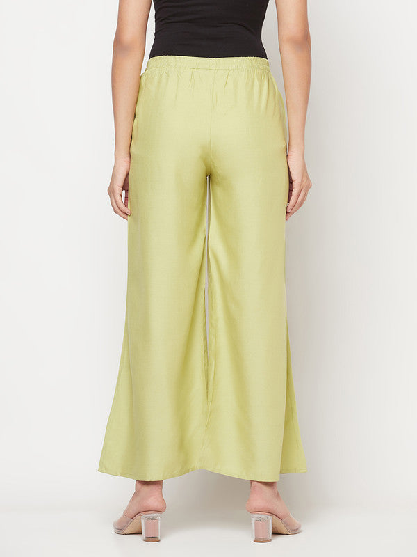 Women's Rayon Flared slip-on Palazzo,Pis