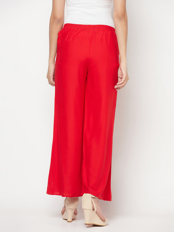 Women's Rayon Flared slip-on Palazzo,R
