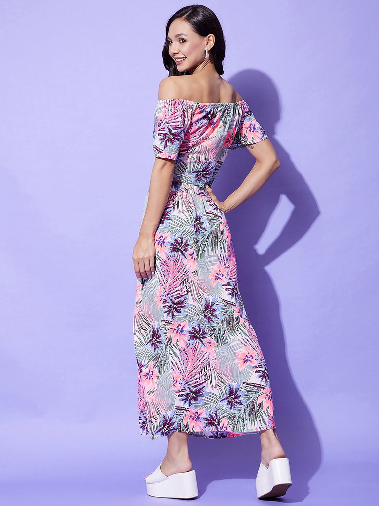 Women's Floral Off Shoulder Top & Skirt Set