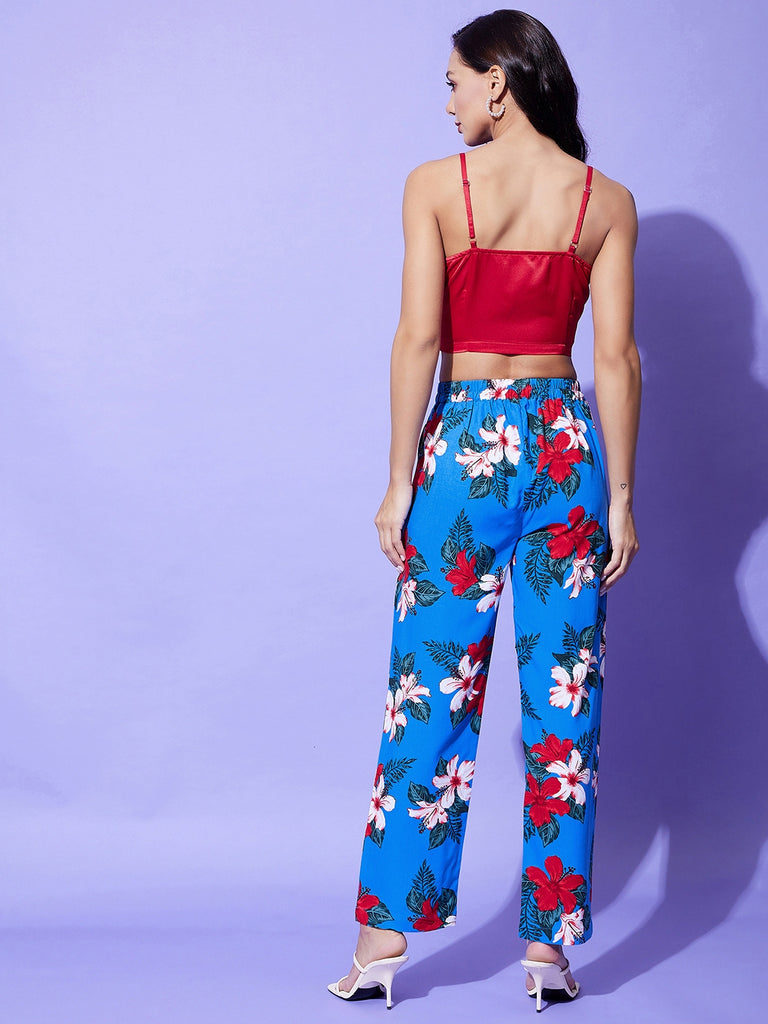 Women's Shrug Top And Trousers 3 Piece Set