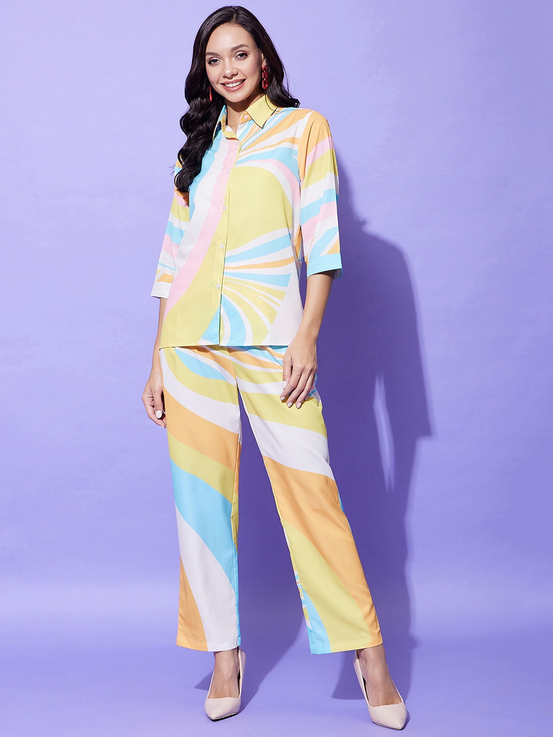 Women's Multi Colored Printed Co-Ord Set