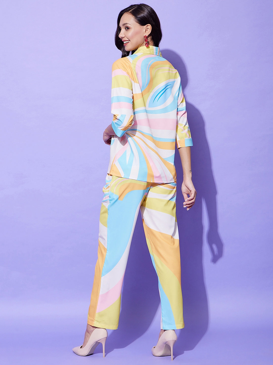 Women's Multi Colored Printed Co-Ord Set - StyleStone