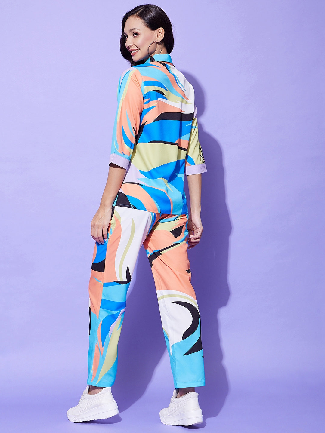 Women's Multi Colored Printed Co-Ord Set - StyleStone