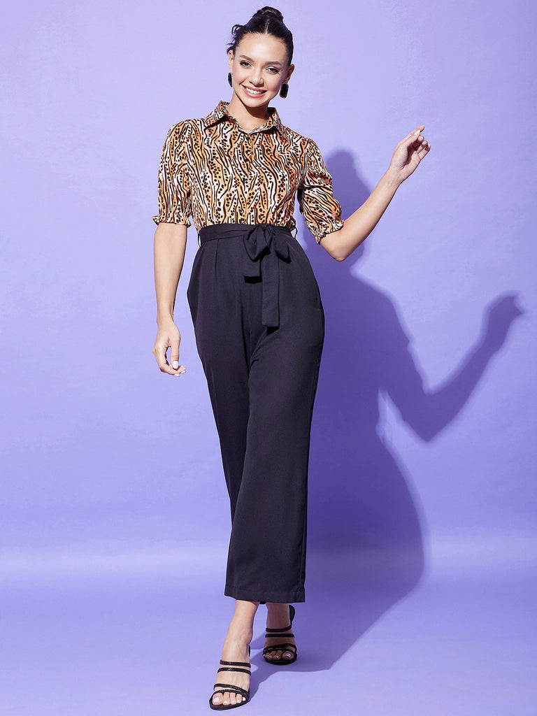 Women's Animal Print Jumpsuit