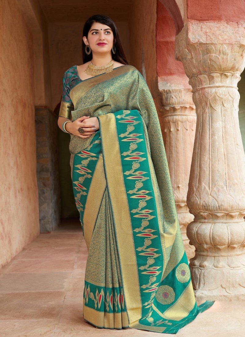 Women's Weaving Banarasi Silk Saree3 - Monjolika