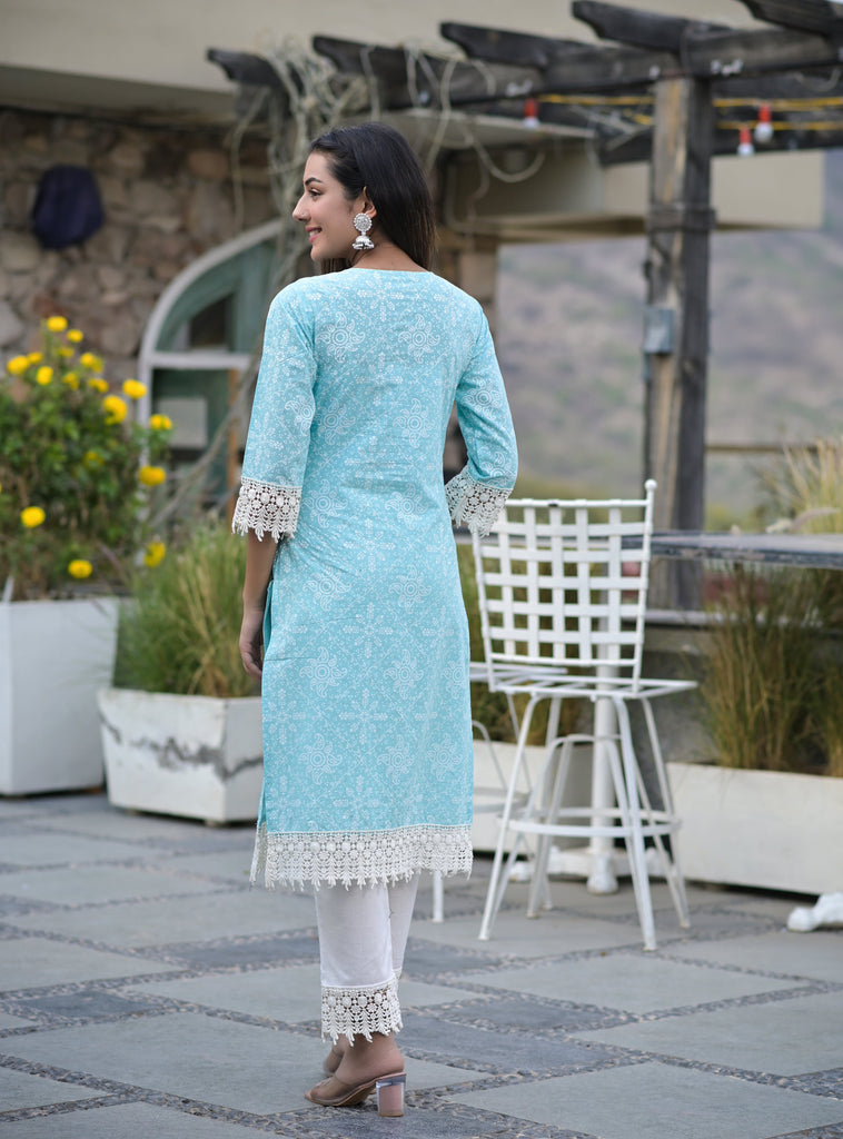 Women's Printed Cotton Kurta