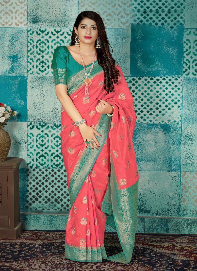 Women's Weaving Work Banarasi Silk Saree5 - Monjolika