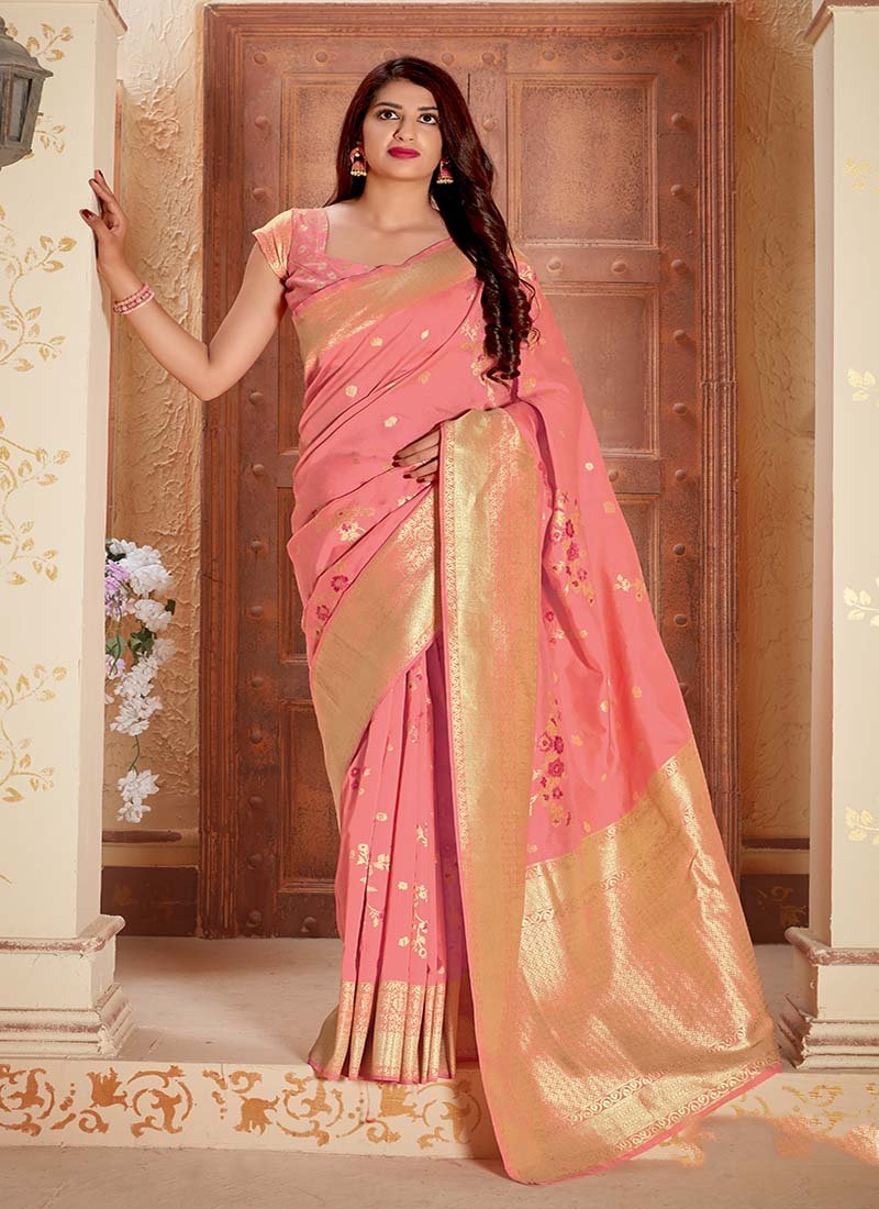 Women's Banarasi Silk Woven Tradtional Saree5 - Monjolika