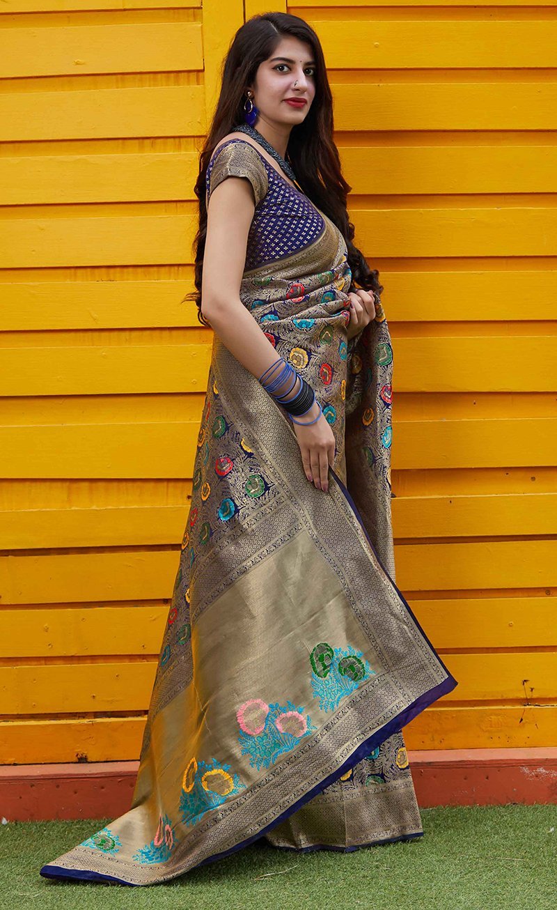 Women's Banarasi Silk Woven Designer Saree2 - Monjolika