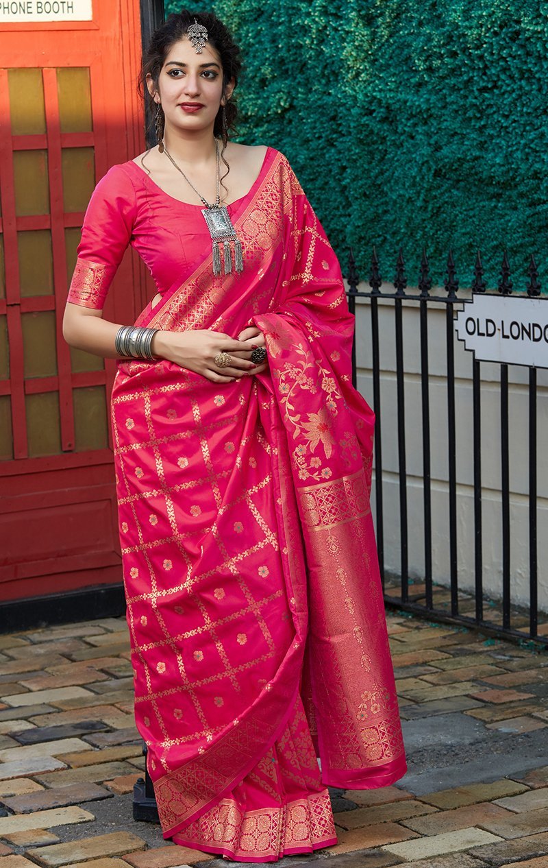 Women's Designed Banarasi Silk Festive Wear Saree16 - Monjolika
