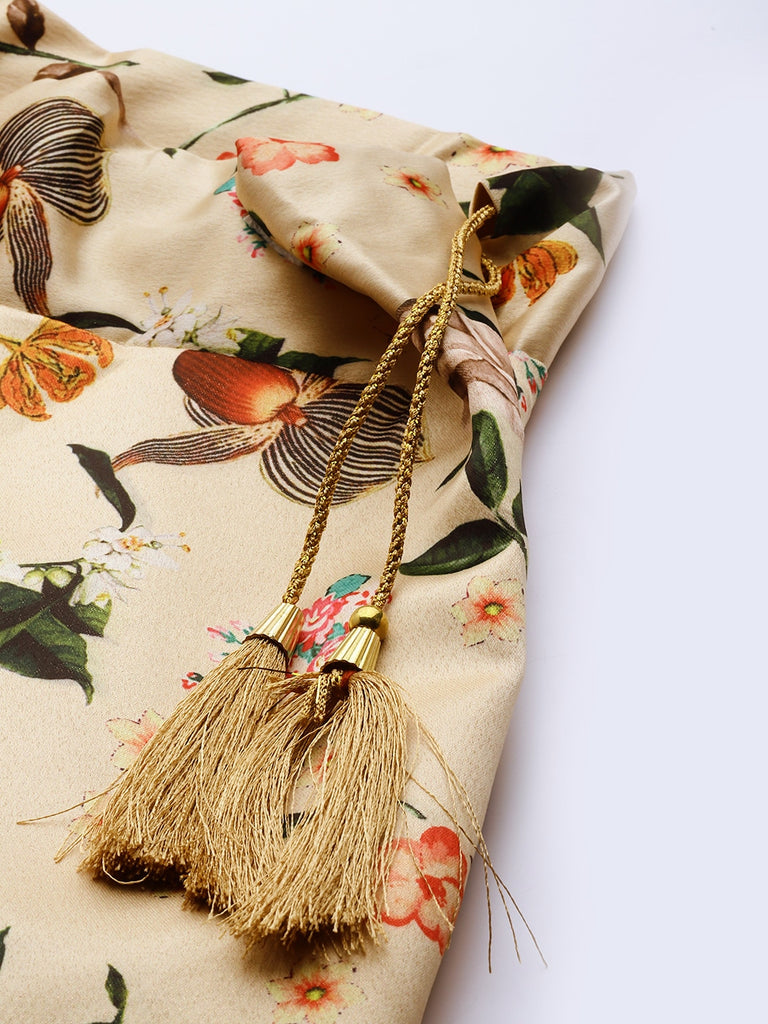 Women's Digital Print Shiney Satin Semistitched Lehenga Choli With Unstitched Blouse And Thred Work Dupatta