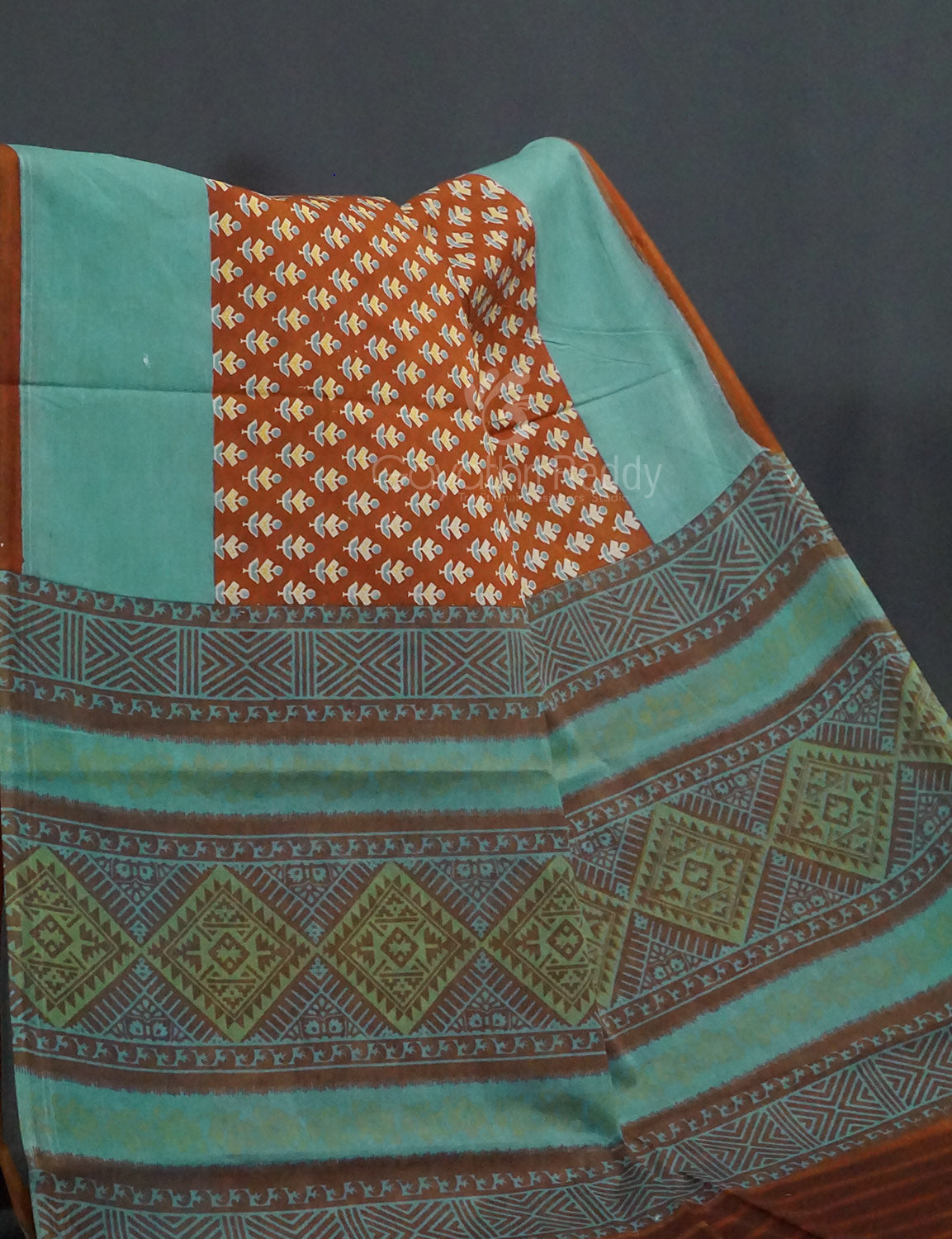 Women's Brown Pure Mulmul Cotton Saree - Gayathri Sarees