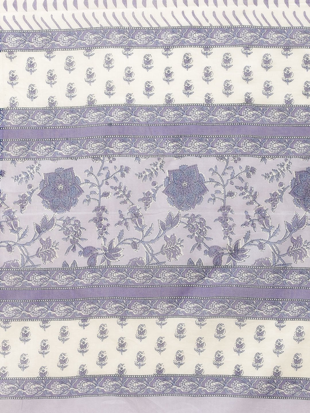 Women's Purple Printed & Embroided Kurta with Trousers & Dupatta (3pc) - Maaesa