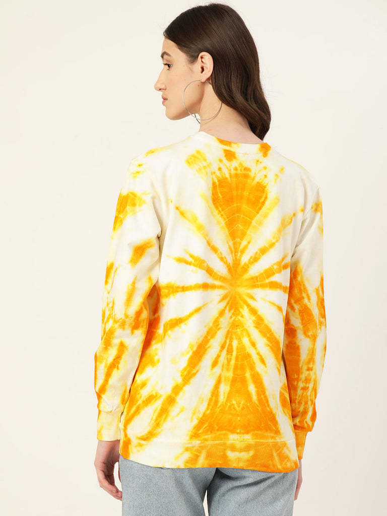 Women's Yellow Cracker tie Dye Sweatshirt