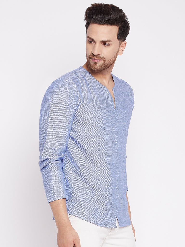 Men's Kurta with Slit Necklin