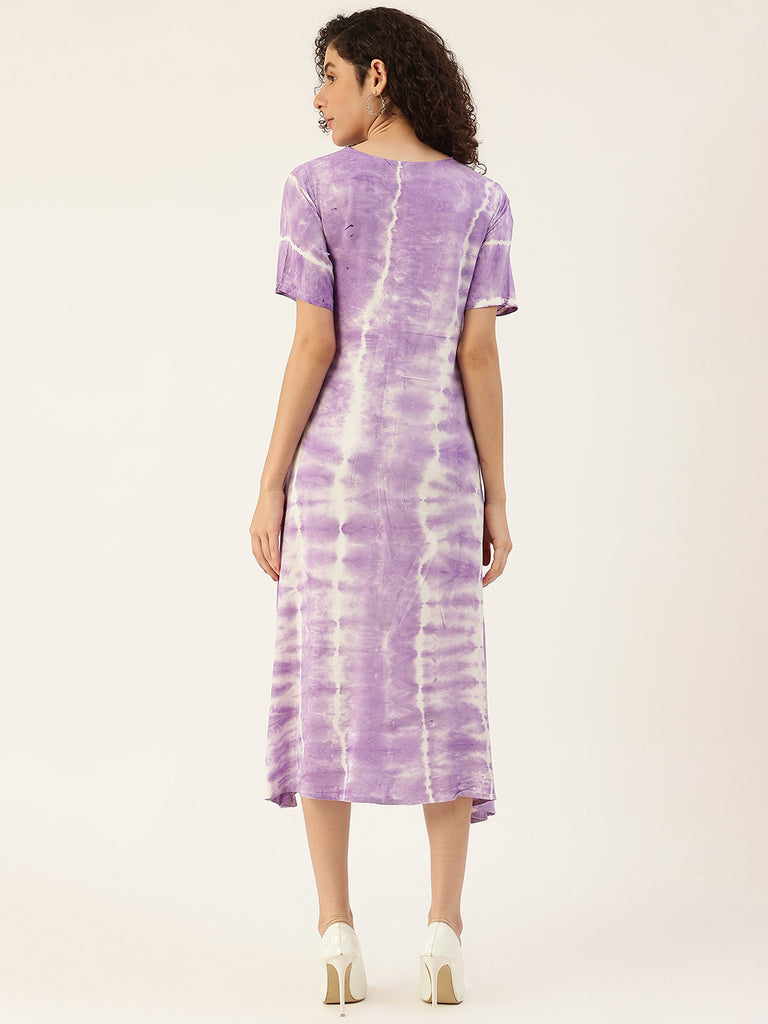 Women's Lavender Placket Dress