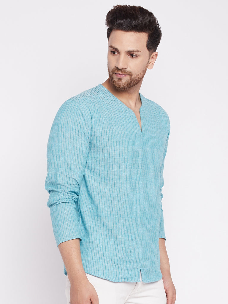 Men's Kurta with Slit Necklin