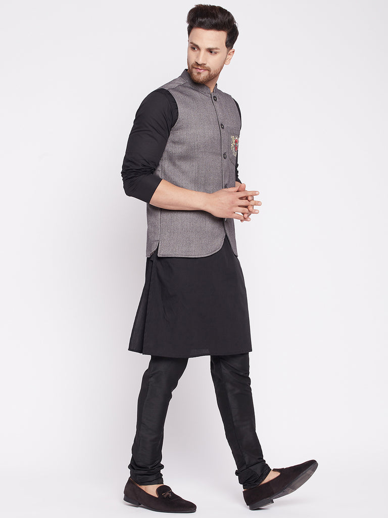 Men's Nehru Jacket with welt pocket